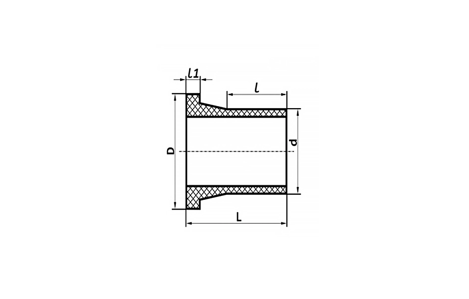 Втулка литая удлиненная Вода ПЭ100 SDR 11 225 мм